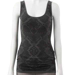 Snakeskin print seamless tank
